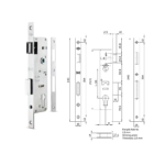 قفل مخفي بأسطوانة (نوع ضيّق) لأبواب PVC
